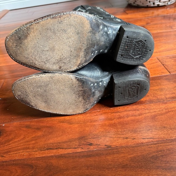 Tony Lama Black Leather Western Boots - Picture 10 of 15